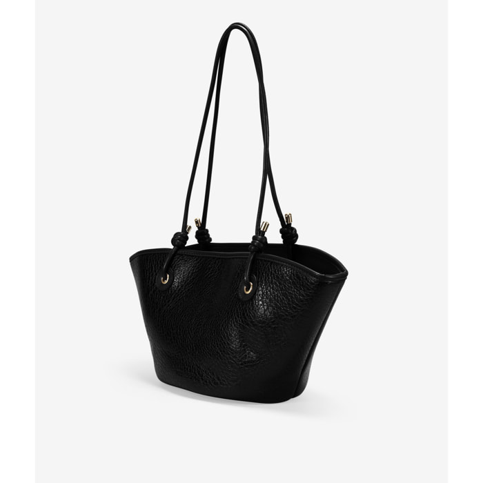 Bolso de hombro negro con doble asa