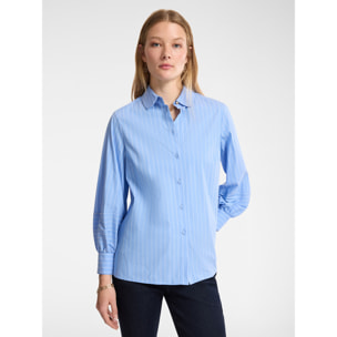 Elena Mirò - Camisa de rayas - Light - blue