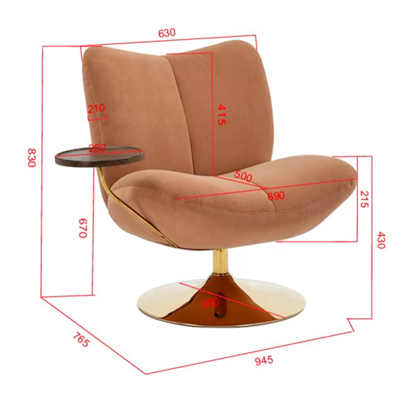 Fauteuil pivotant Pigalle Kare Design