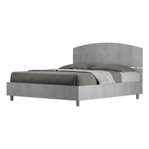 Lit coffre 160x190 gris béton Dora