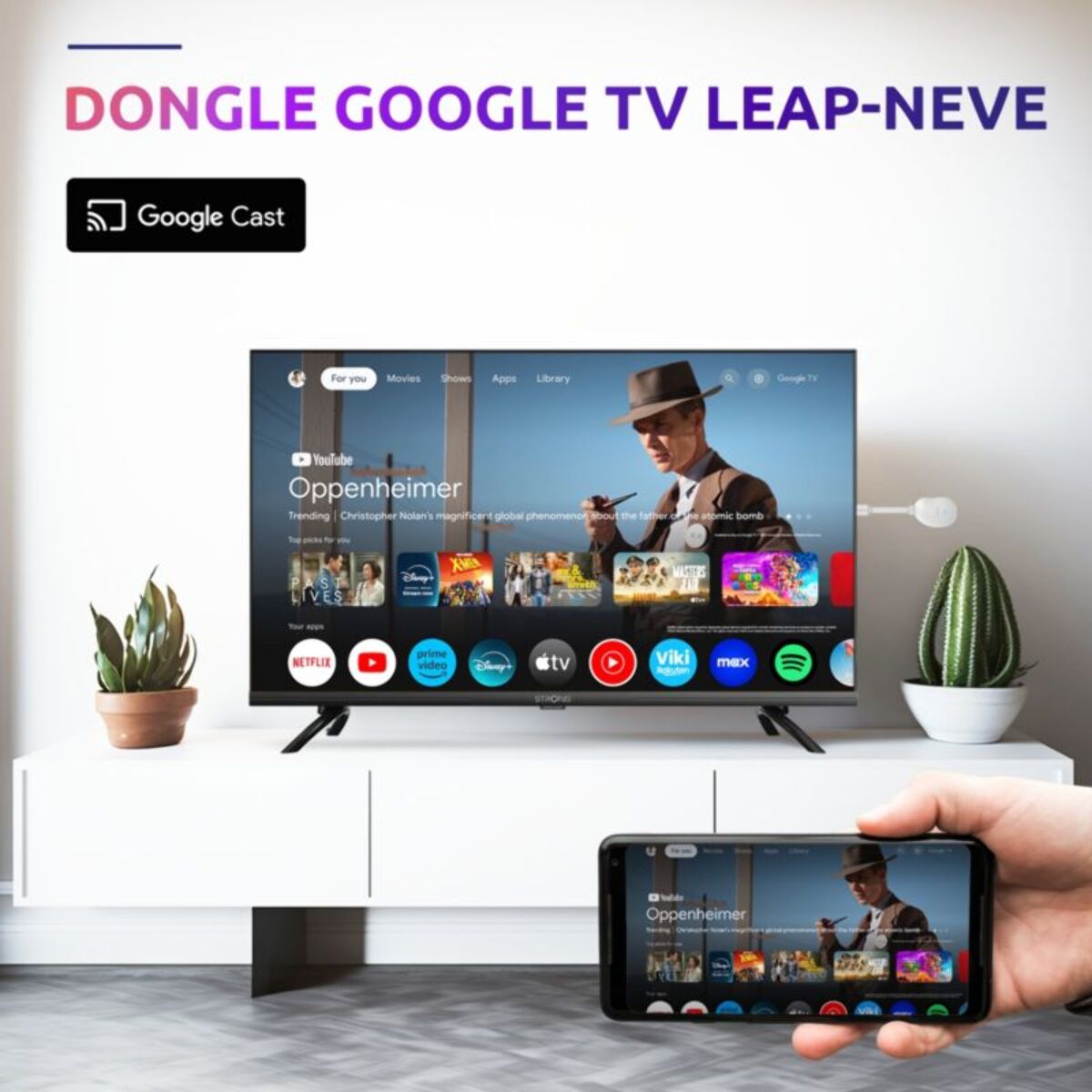 Passerelle multimédia STRONG LEAP-NEVE Stick Google TV 4K Chromecast