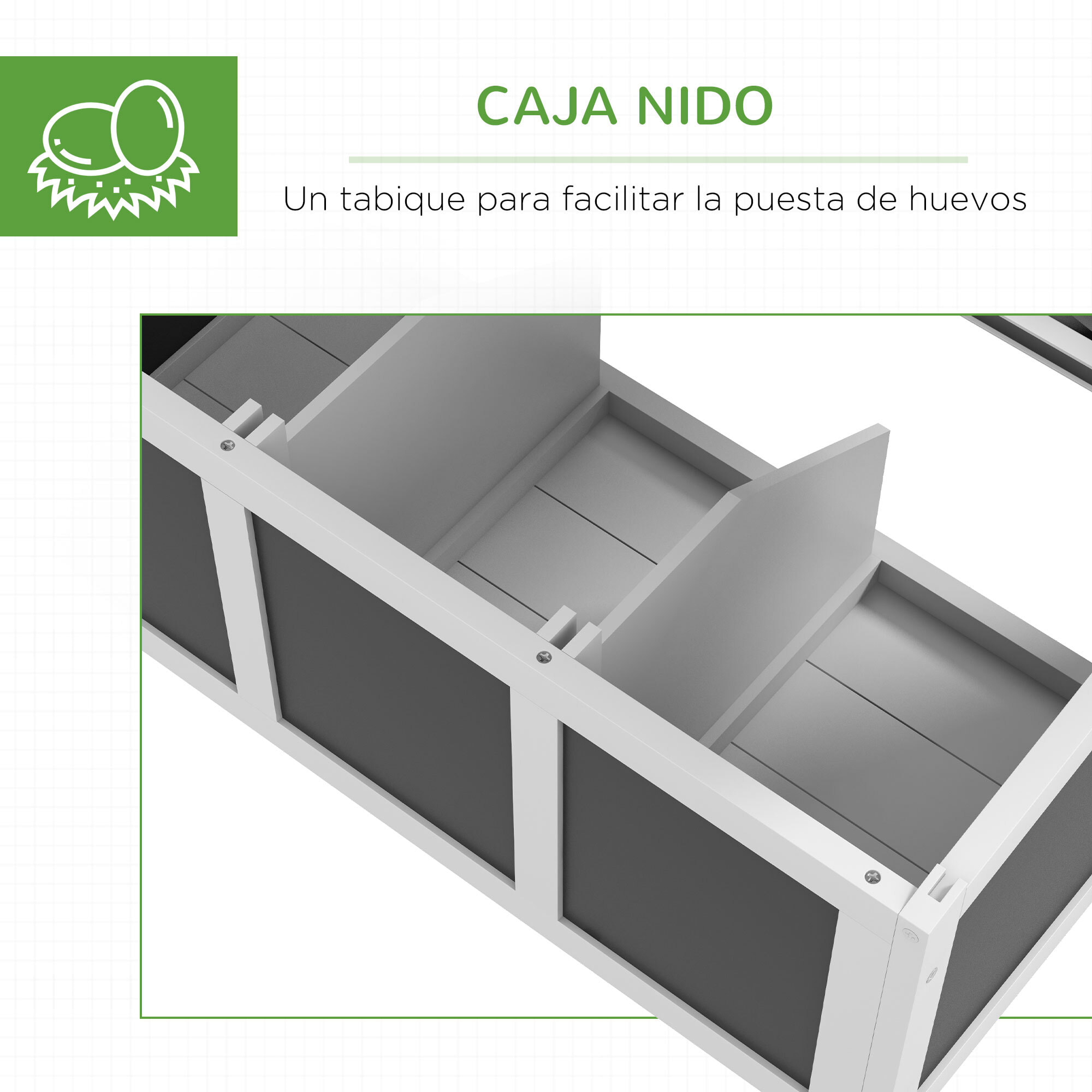 Conjunto de 1 Gallinero de Madera con Ventana Puerta Nido Bandeja Extraíble 147x93,5x89,5 cm y 1 Gallinero para Exterior Grande de Acero Galvanizado 3x4x2 m