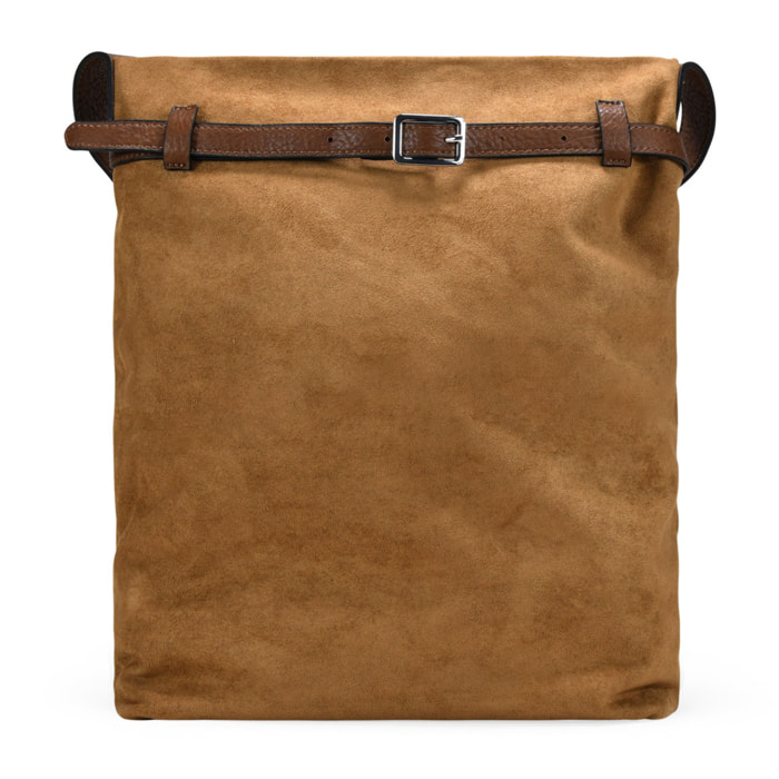 Bolso de hombro cuero con cinturón