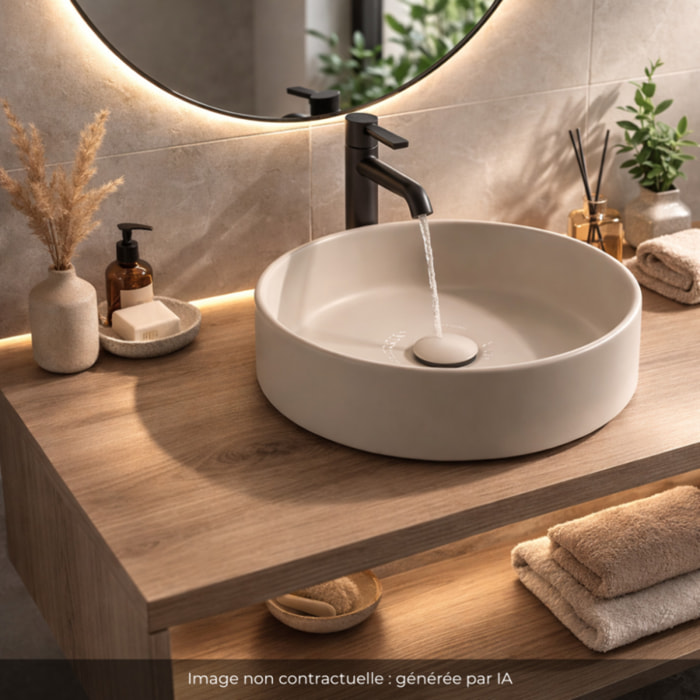 Vasque ronde à poser Vox satinée argile