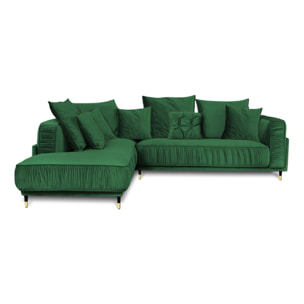 Canapé Velours Angle gauche Fiorenzo - 4 Places