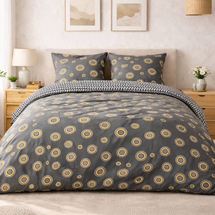 Parure housse de couette 3pcs 100% coton 57fils kaly