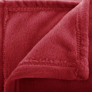 Plaid flanelle rouge 130x180cm