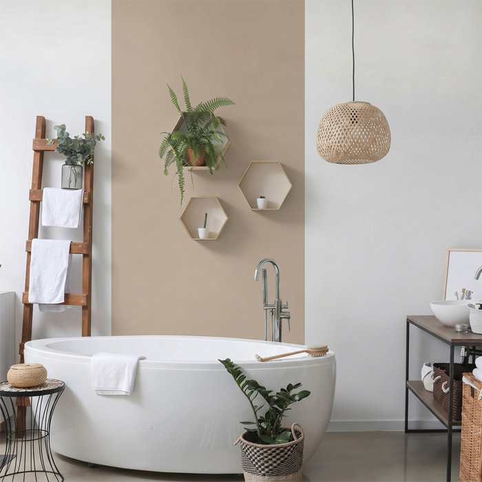 Rouleau adhésif décoratif Vinyle au Mètre - Taupe - Sticker Lavable Imperméable Mur Cuisine Meubles