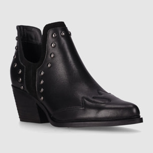 Botines de Piel - Negro - Tacón: 5 cm