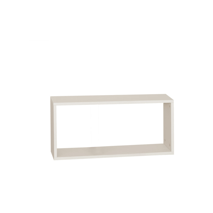 Mobilier d'appoint en bois laqué ton beige Hauteur: 38 Longueur: 80 Largeur: 20
