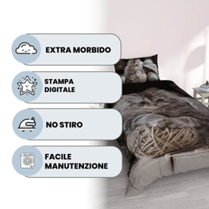PARURE COPRIPIUMINO GOODNIGHT SINGOLO - STAMPA DIGITALE 100% Microfibra