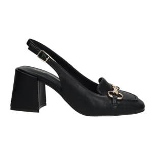 Décolleté sling back Donna Tata Italia Nero