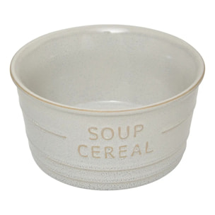 Bol inscription Soup Cereal blanc 50cl