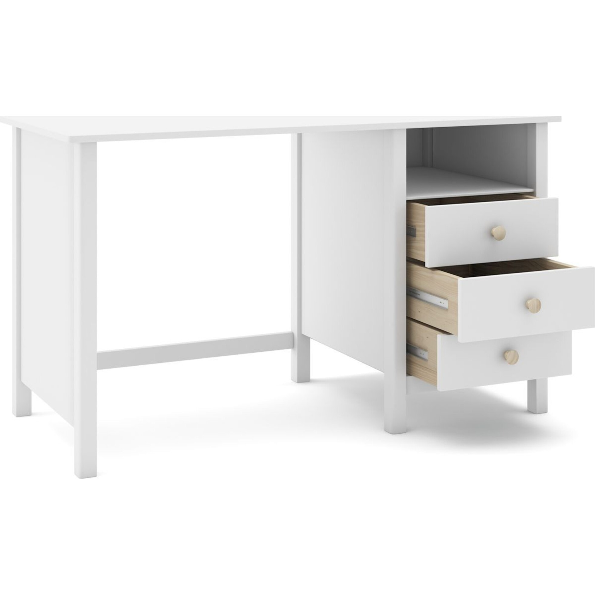 Bureau enfant 3 tiroirs en bois massif - MELVIN