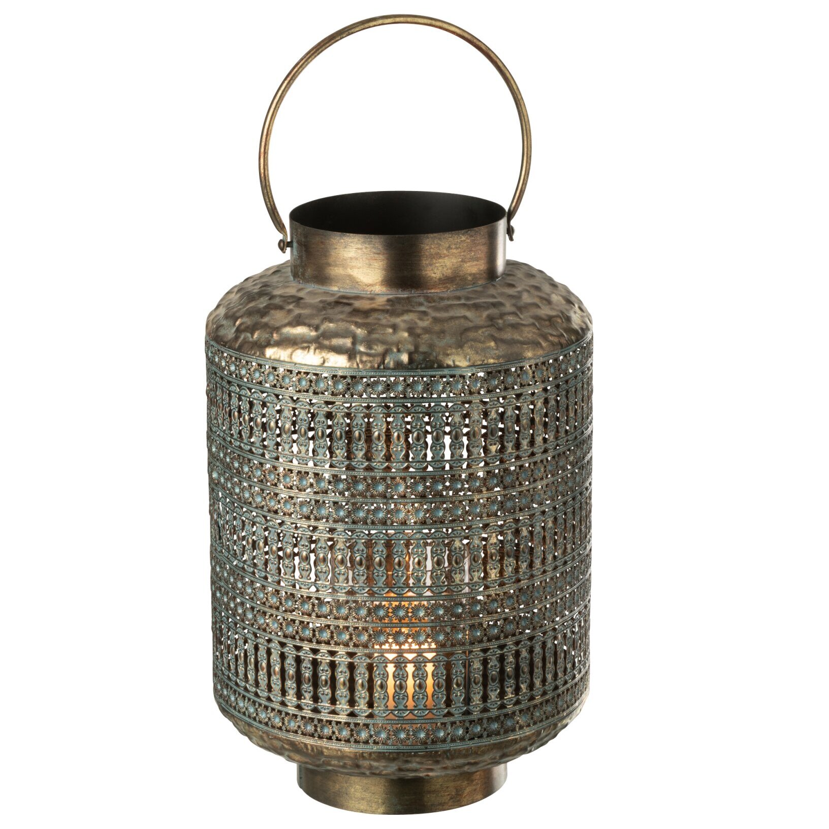 J-Line lanterne Antique - acier - bronze - small