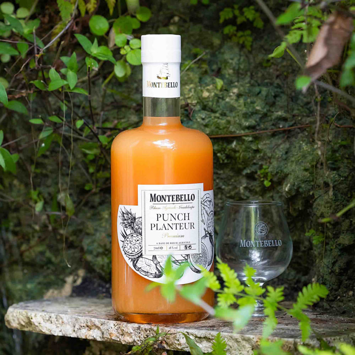 Punch Planteur Montebello - Liqueur de Rhum Agricole de Guadeloupe | 18% vol | 70cl