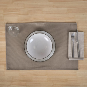 Lot de 2 sets de table jacquard MASSAIC TABACO