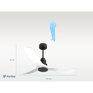 Ventilador de techo Modo Invierno/Verano Termostato Wifi Motor DC Techos Inclinados Mando a Distancia Hypersilence Memoria Vendible Shopify (AUTOMATICO) TongaD132C0464564 PURLINE