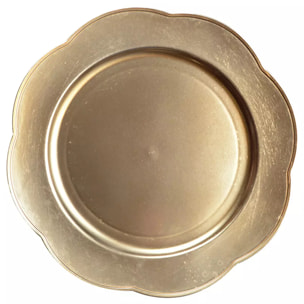 Lot de 6 Dessous d'assiette doré vague