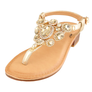 Sandali infradito con dettagli gioiello