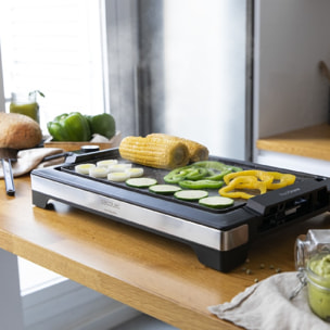 Cecotec Tasty & Grill 2000 Plancha électrique en acier inoxydable 2000 W, plaque