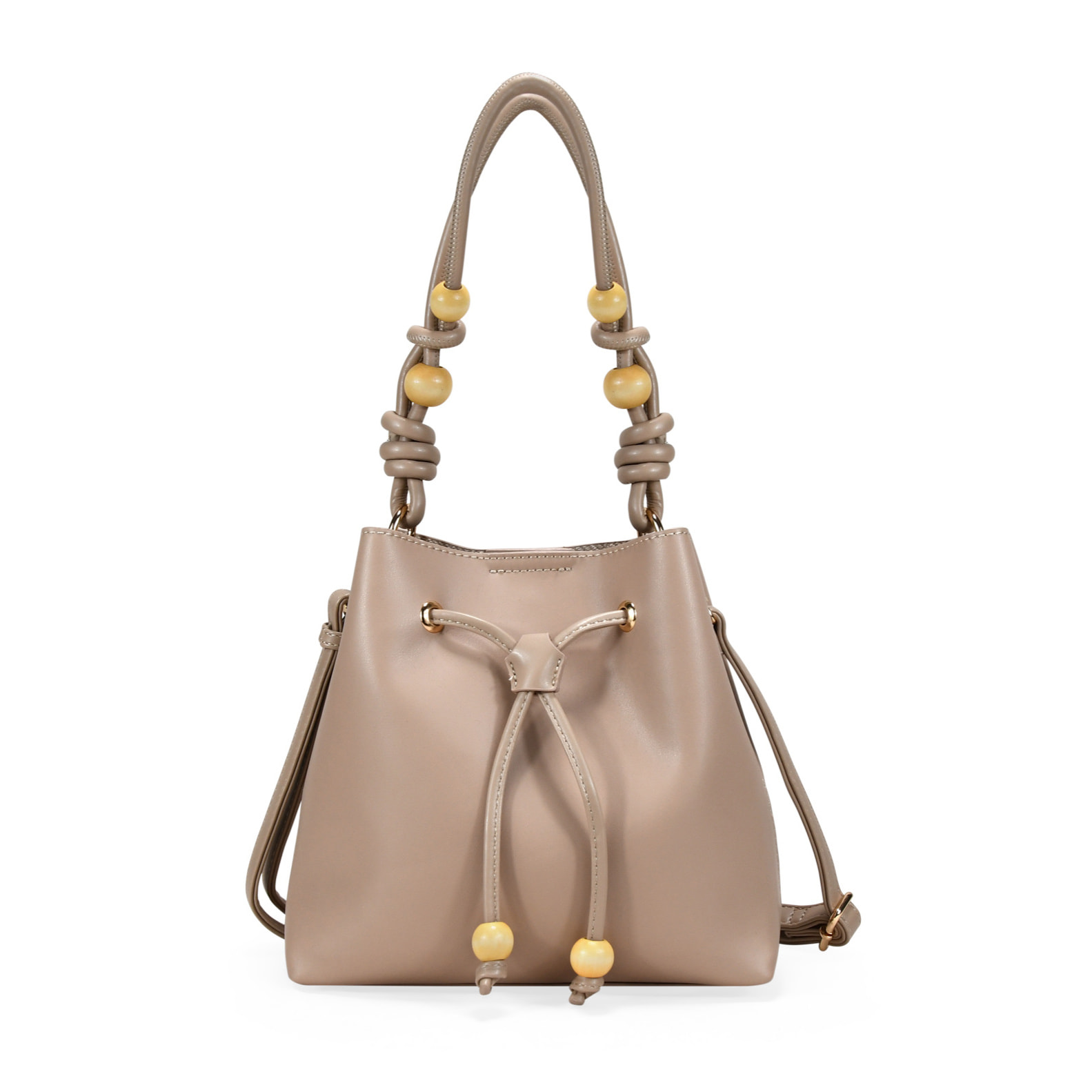 Bolso cubo nude con doble asa