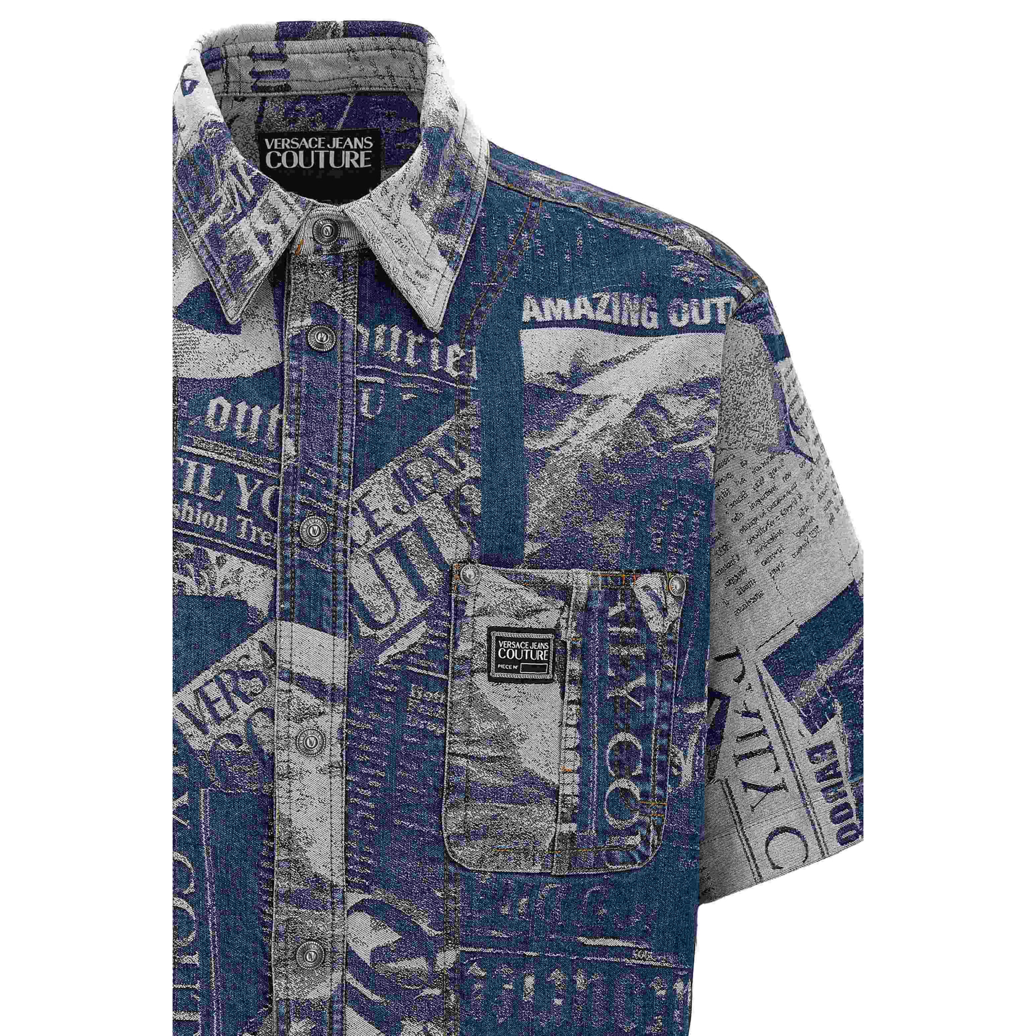 Versace Jeans Couture camicia uomo effetto denim