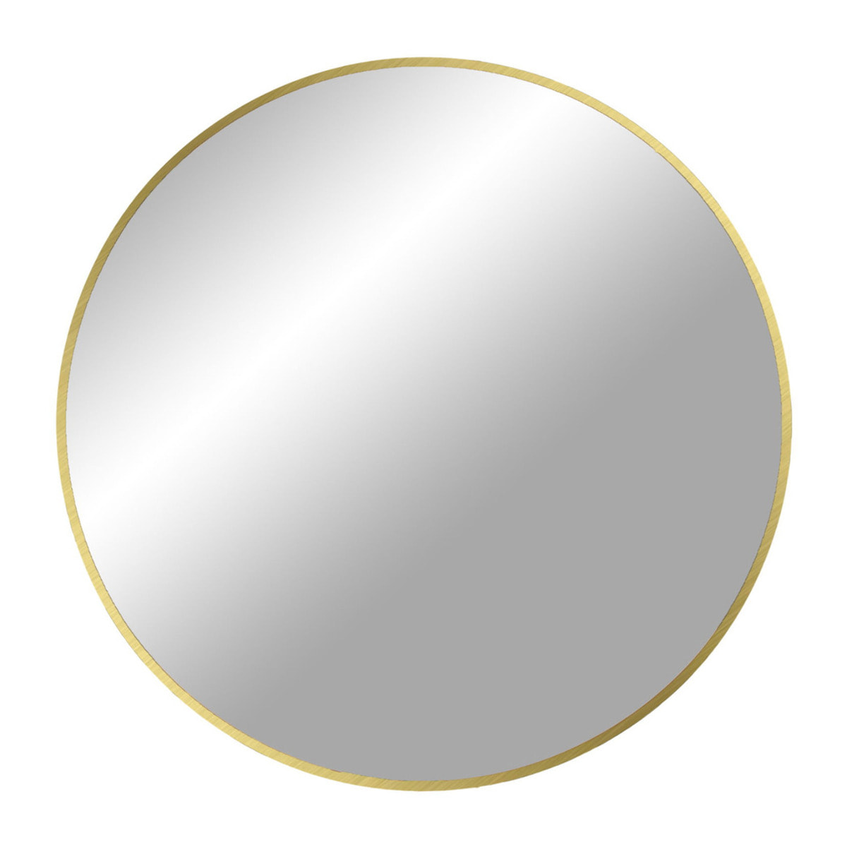 Specchio tondo da parete Madrid in alluminio color ottone ø60 cm