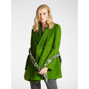 Elena Mirò - Giaccone peacoat in lana luxury - Verde