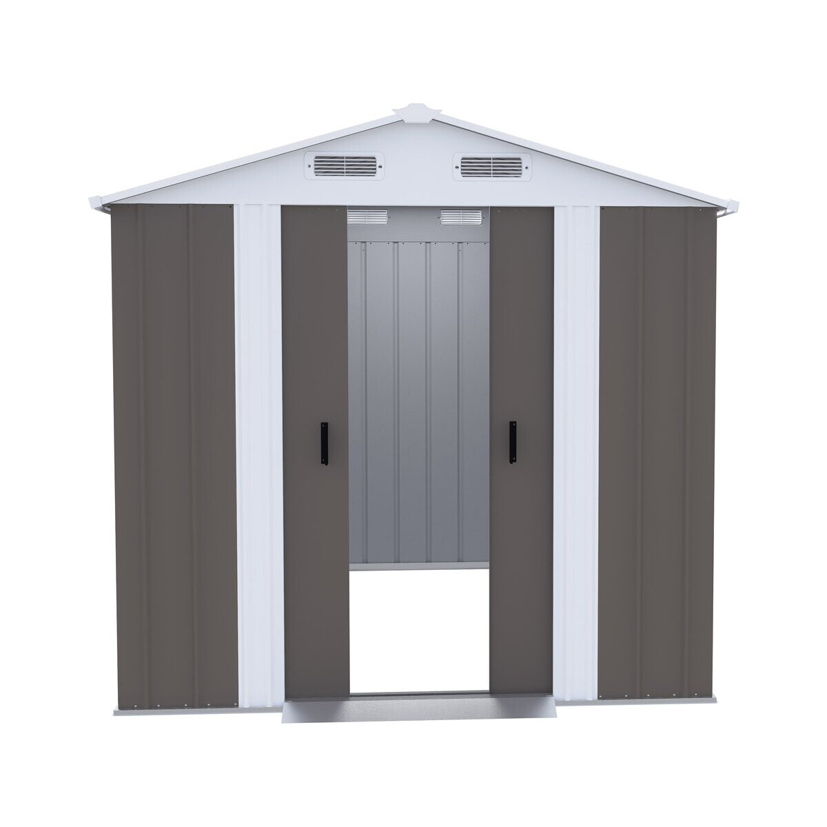 Abri de jardin métal "Dallas" - 4,12 m² - Taupe