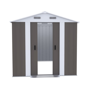 Abri de jardin métal "Dallas" - 4,12 m² - Taupe