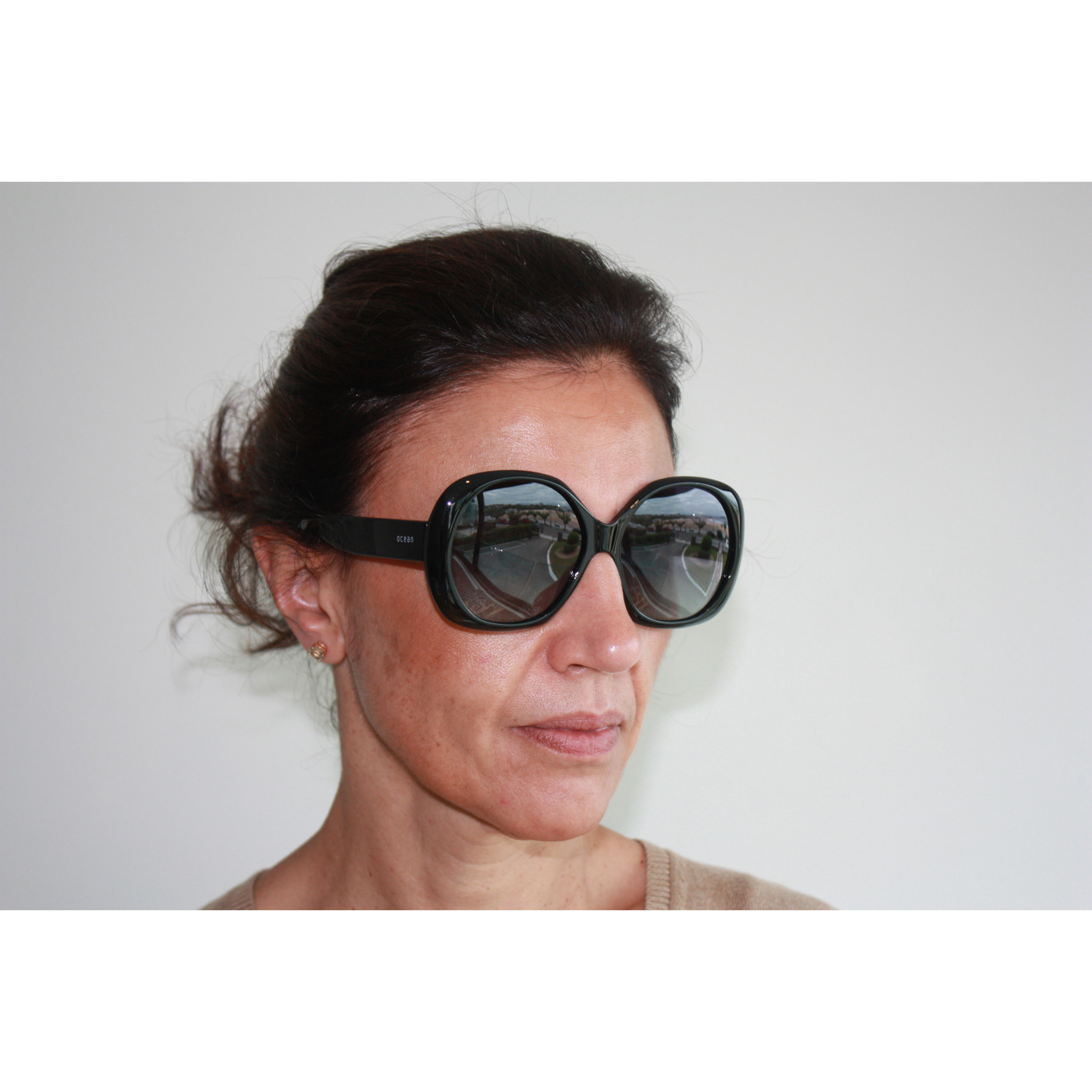 Gafas de sol OCEAN ELISA - Negro brillante / Ahumada polarizados