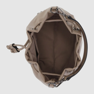 Bolso - Taupe - Medida: 21 cm x 21 cm x 13 cm