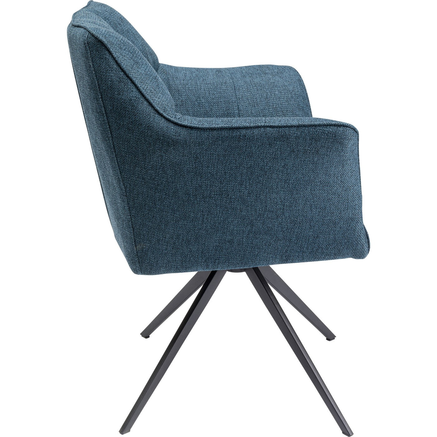 Chaise avec accoudoirs pivotante Thinktank bleue Kare Design