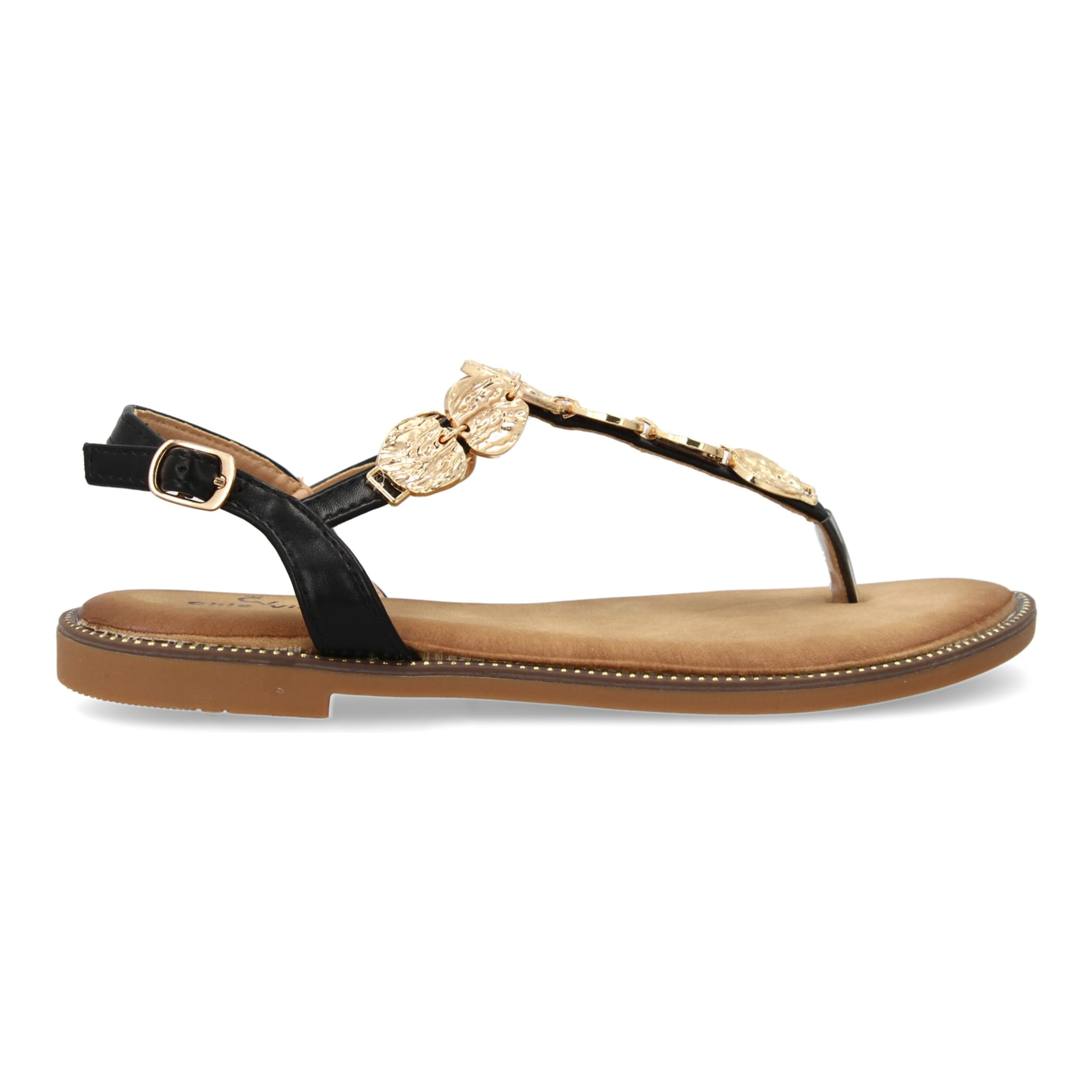 Sandalias planas para mujer comodas elegantes con detalles brillantes