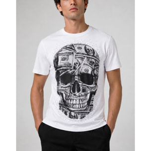 PHILIPP PLEIN Camiseta de cuello redondo y manga corta SKULL