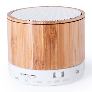 Altavoz nature bambú Conexión Bluetooth. Potencia Sonido 3W. Batería 300 mAh