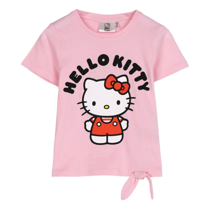 Camiseta Corta Hello Kitty - Color Rosa Claro