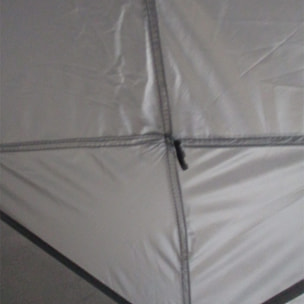 Tente de camping automatique pop up 2-3 pers. - porche, sac de transport - dim. 210L x 210l x 150H cm - gris clair