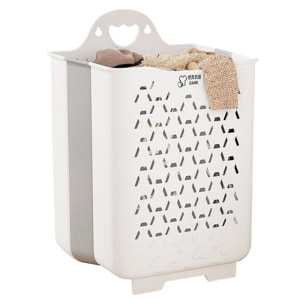 Cesto de ropa colgante plegable con asa de transporte, 2 paquetes