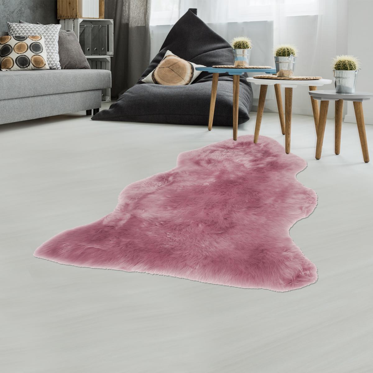 Tapis peau de mouton longs poils shaggy en laine