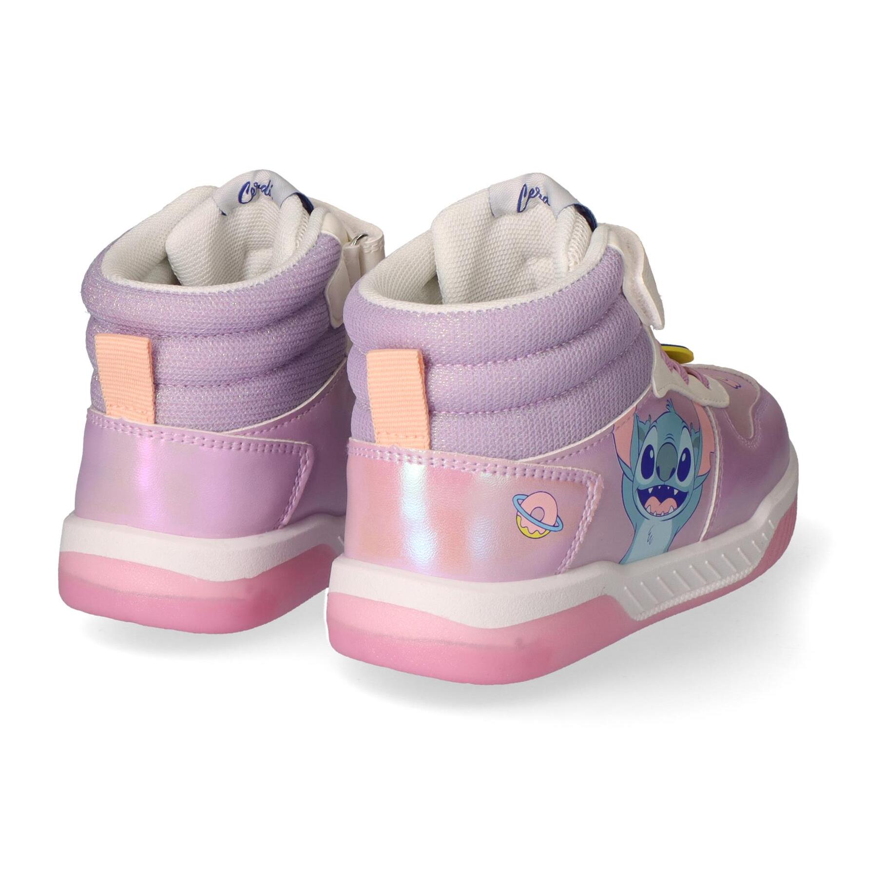 Zapatilla deportiva infantil suela ligera con luces "Stitch"