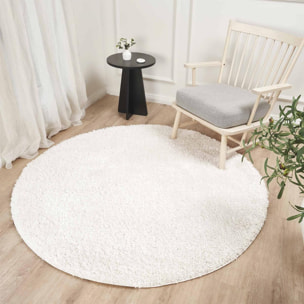 Tapis shaggy tissé motif uni KAFI