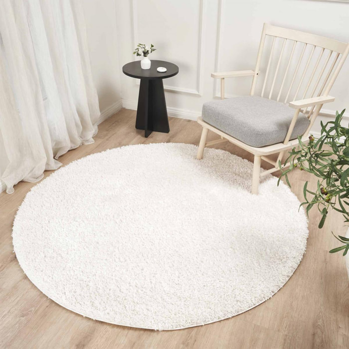 Tapis shaggy tissé motif uni KAFI