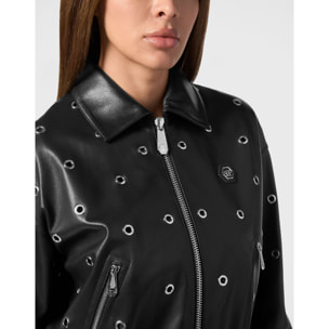 PHILIPP PLEIN Leather Bomber
