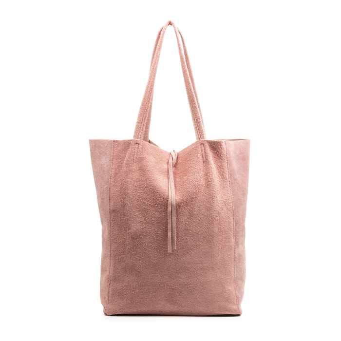 Sefora Borsa Shopper Donna. Pelle Scamosciata Autentica