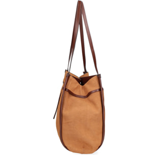 Borsa a spalla da donna Made in Italy - Modello Seraphina Elite - Pelle scamosciata - 35.0 x 35.0 x 16.0 cm