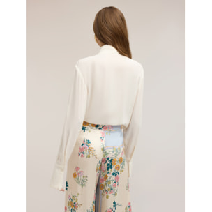 Motivi - Camicia in georgette con sciarpa - Bianco