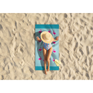 Telo Mare Grande 100x180 Spugna Maui Mini Flamenco D16
