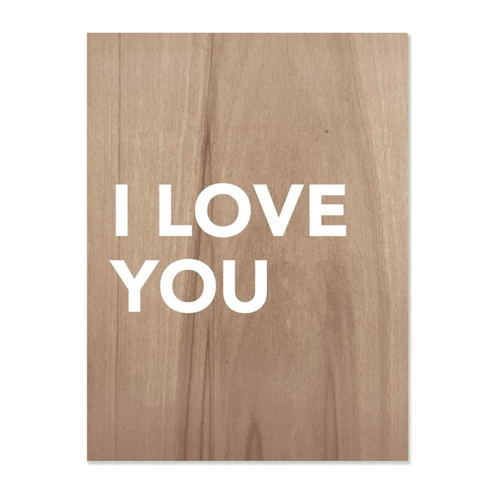 Tableau en bois I love you Hauteur: 40 Longueur: 30 Largeur: 1